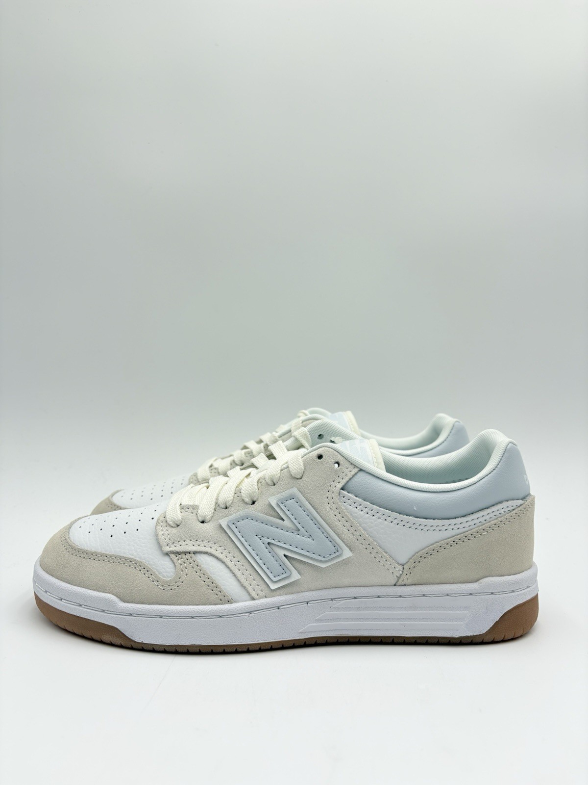 New Balance Men’s 480 Court Size 8.5 White/Beige |BB480LSW|