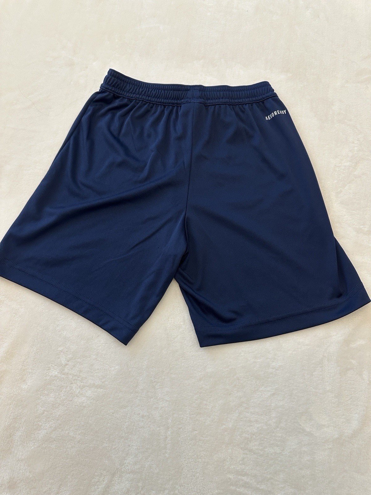 adidas Boys Blue Athletic Activewear Shorts 9-10 Years Drawstring Elastic