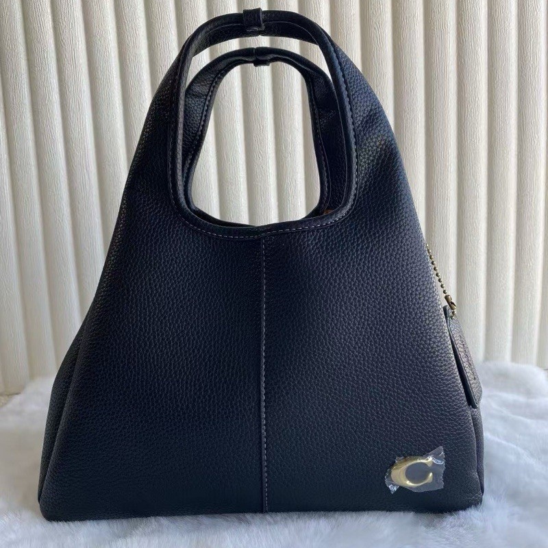 COACH New Lana Shoulder Bag 23 Polished Pebble Leather Crossbody bag Black CM545