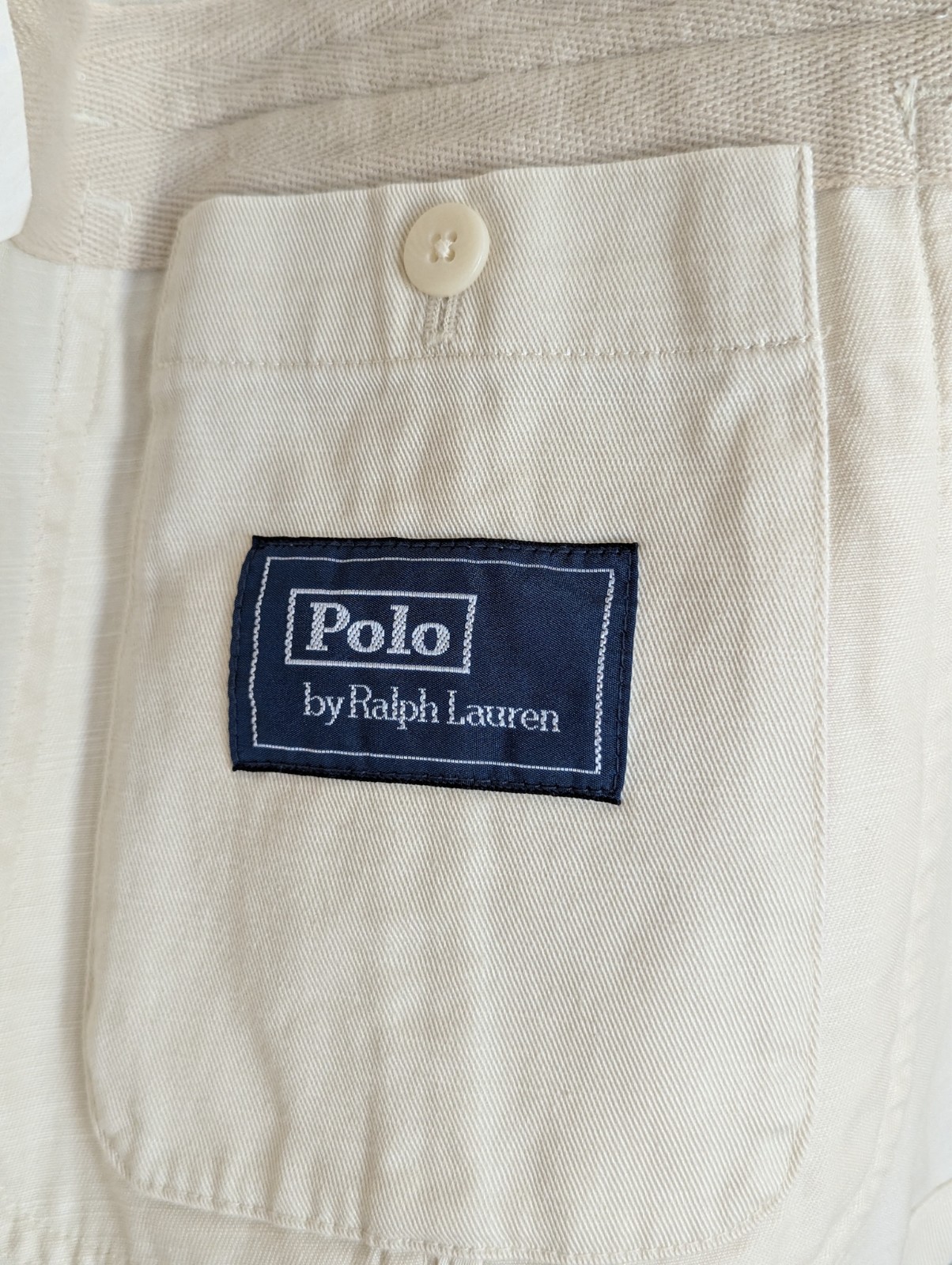 POLO RALPH LAUREN Modern Fit Washed Twill Suit Jacket, Off White, Size 38 R NWOT