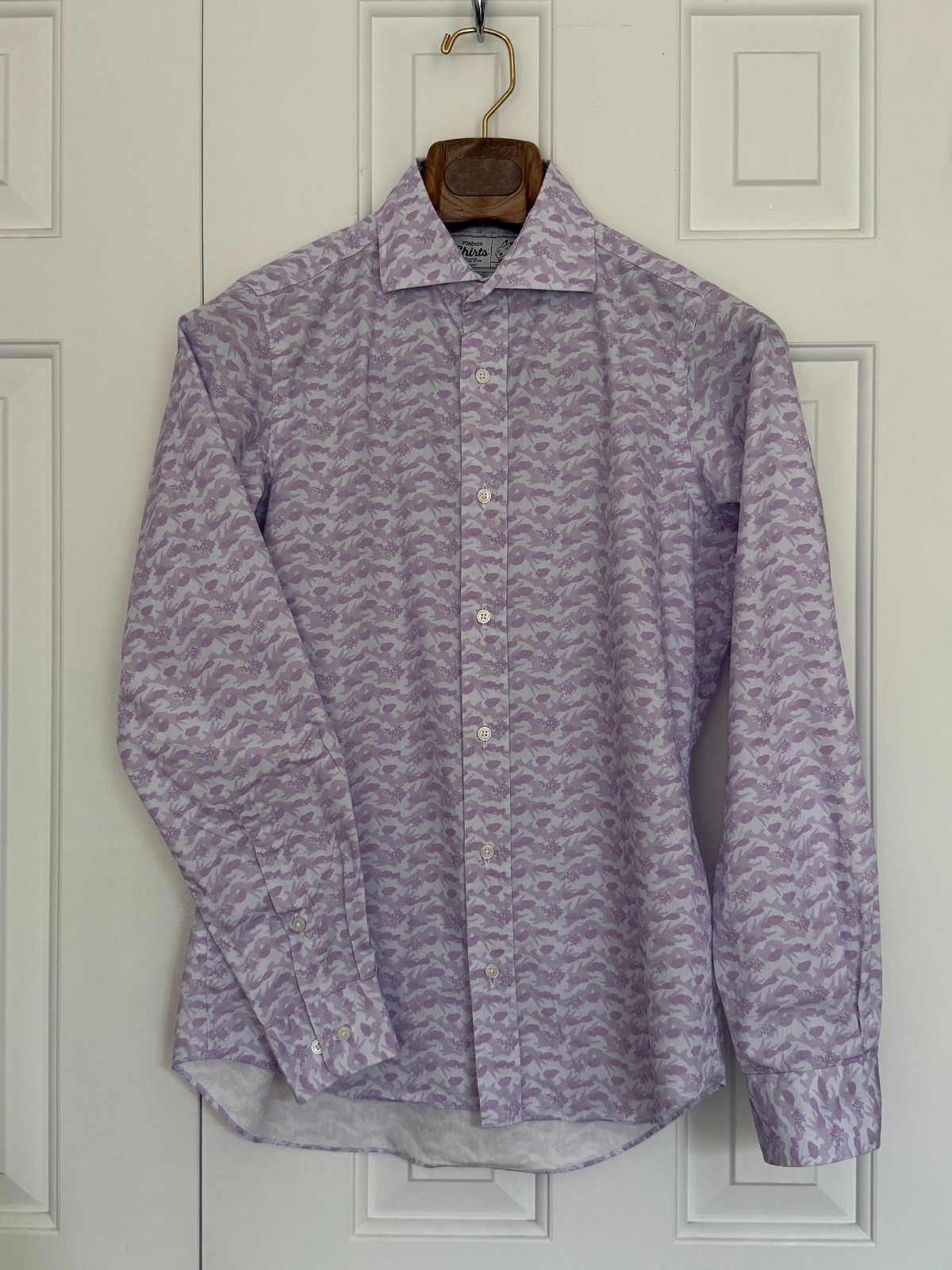 Pokemon Shirts Original Stitch Long Sleeve Button Up Nidorino Purple