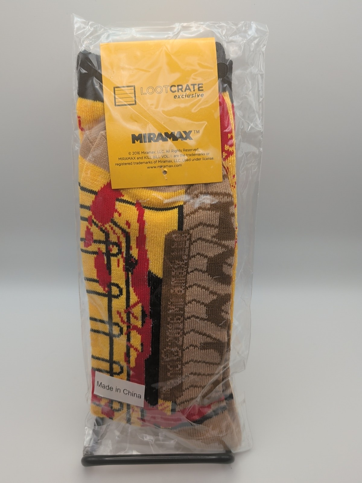 Kill Bill Vol 1 Loot Crate EXCLUSIVE Miramax Blood Splatter Socks NWT Movie