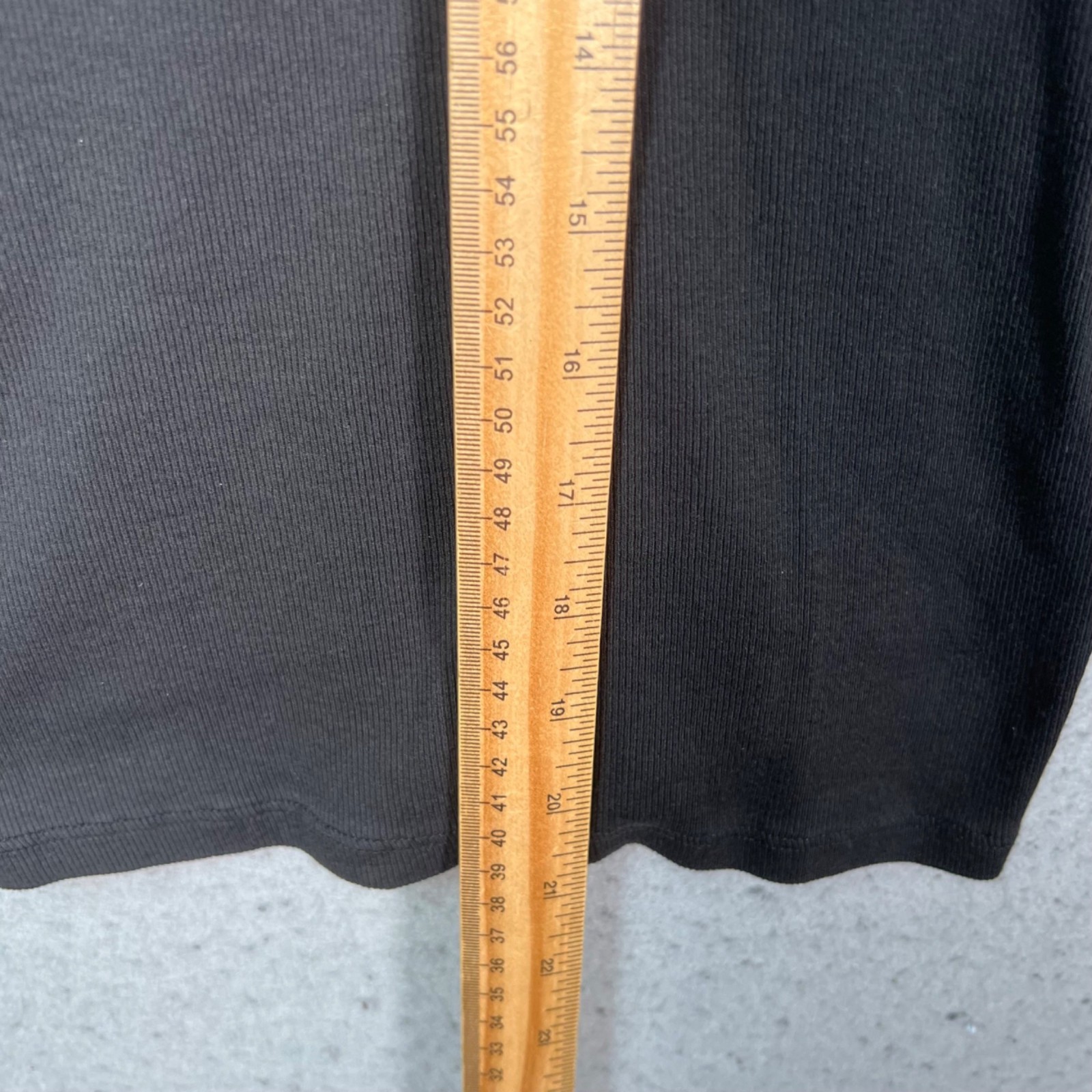 Everlane Womens Size XS Black Long Sleeve Henley Ribbed T Shirt