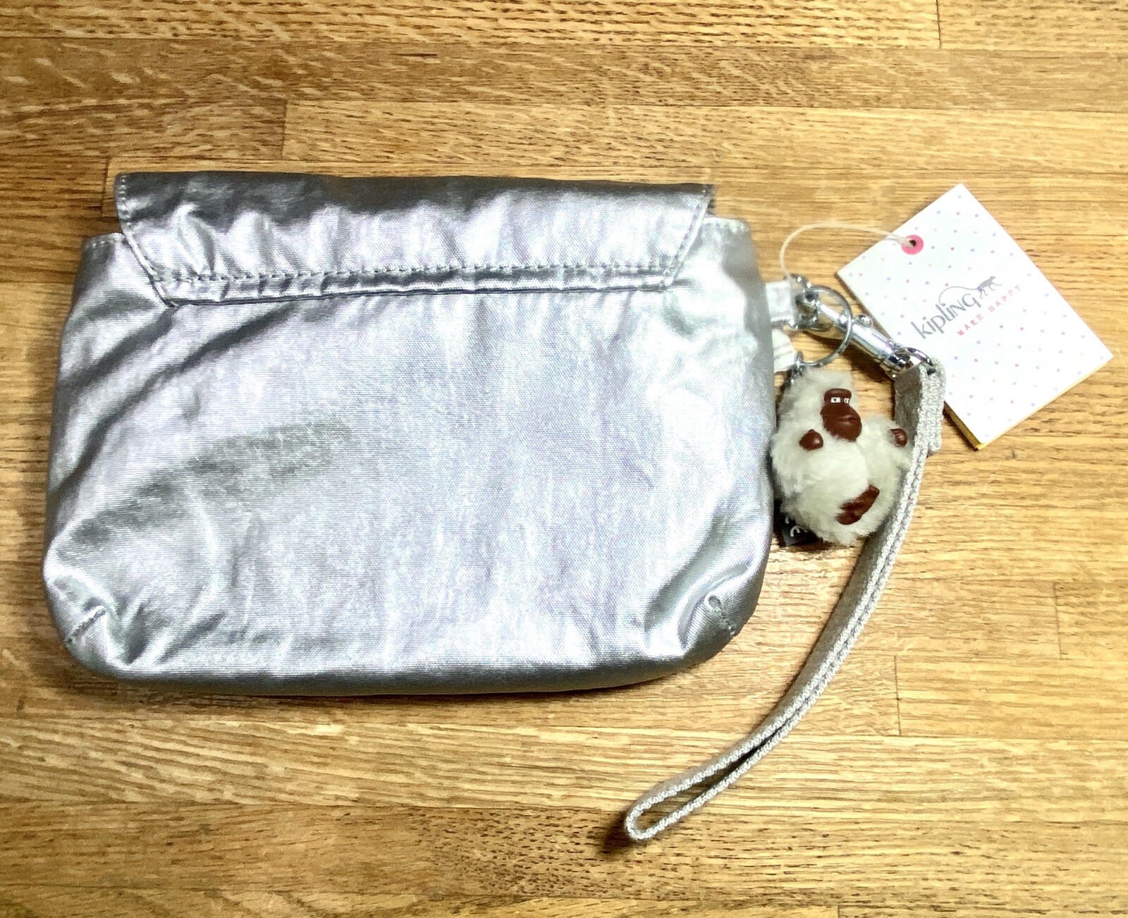 Kipling AC8601 – Selene Platinum Metallic Women’s Wristlet – New!