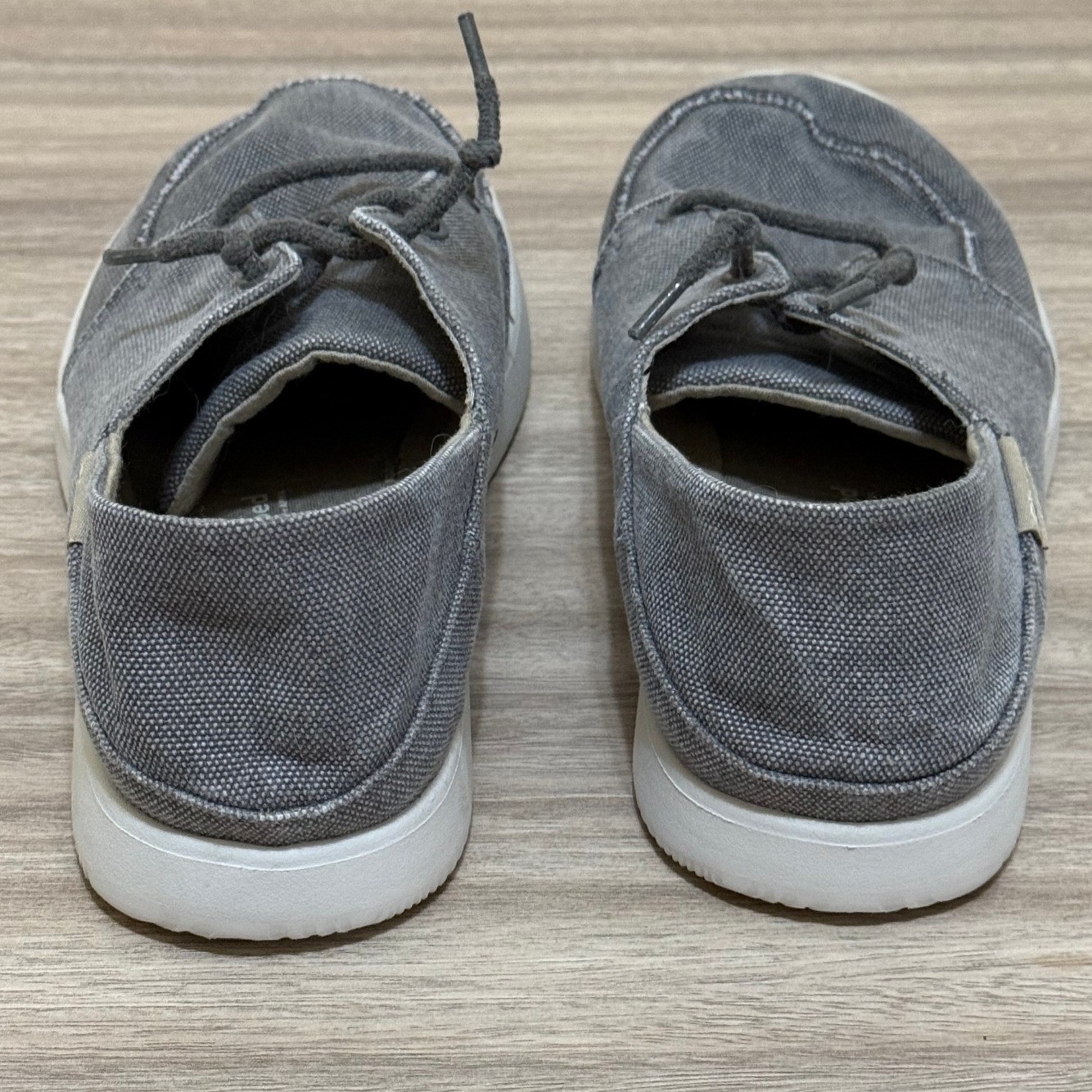 Chaco Sneakers Men 9 Gray Chillos Canvas Slip On Boat Shoes Luvseat Casual