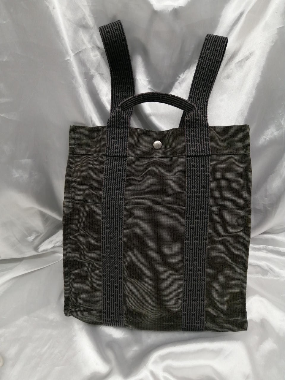 HERMES Aline Ad MM 2WAY Backpack Gray From Japan