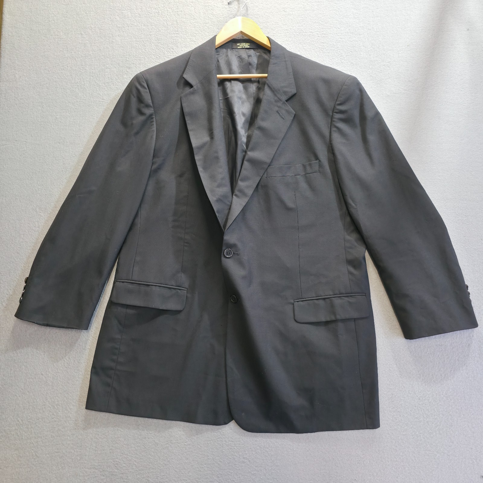 Corporate Image Men’s Black 2 Button 100% Wool Blazer Size 50L