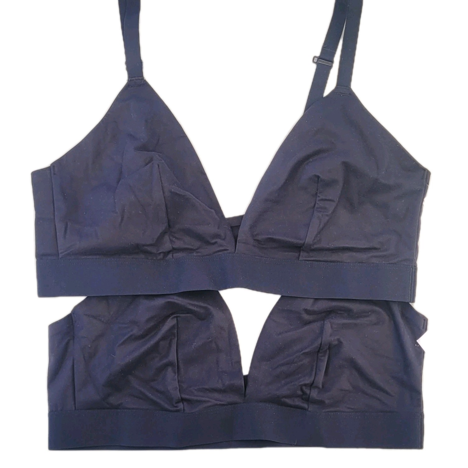 Women’s Unlined Bralette, Auden Bra, Black, Size Medium 34C/D, 36B/C, 2 Pack,