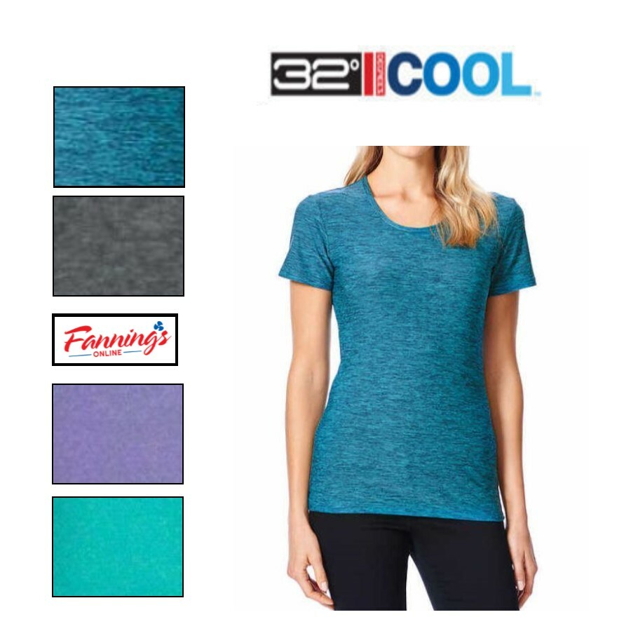 Women’s 32 Degrees Cool Short Sleeve Scoop Neck Tee T Shirt B42