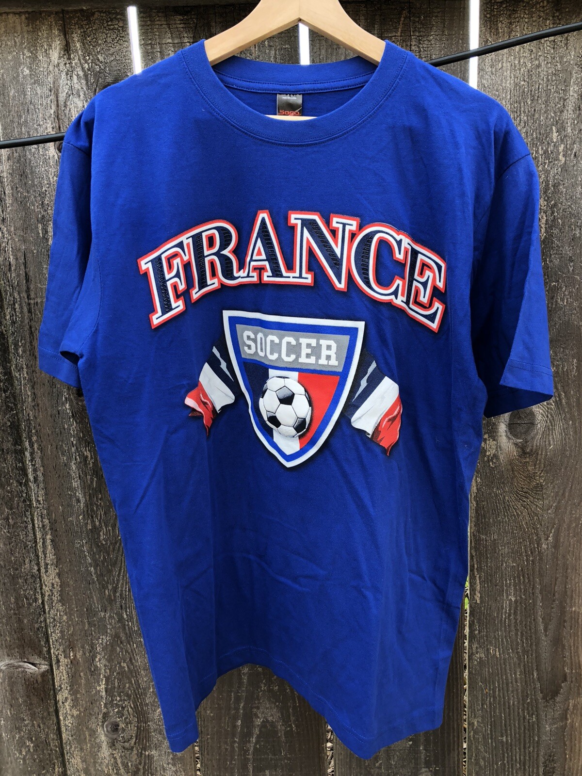 France Soccer Football Adult Sz Small T Shirt Sogo Blue Graphic Crew Neck New