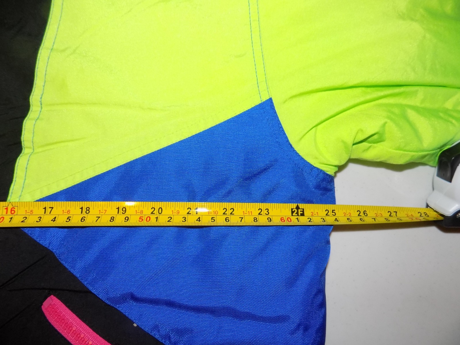 Vintage FERA Skiwear Snowboard Jacket Mens M/L 42 Black Neon Green Blue 80s 90s