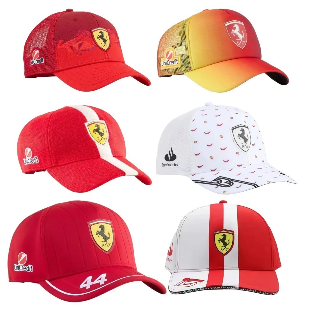 Ferrari F1 Hamilton 2025 Embroidered Racing Baseball Cap Adjustable Hat