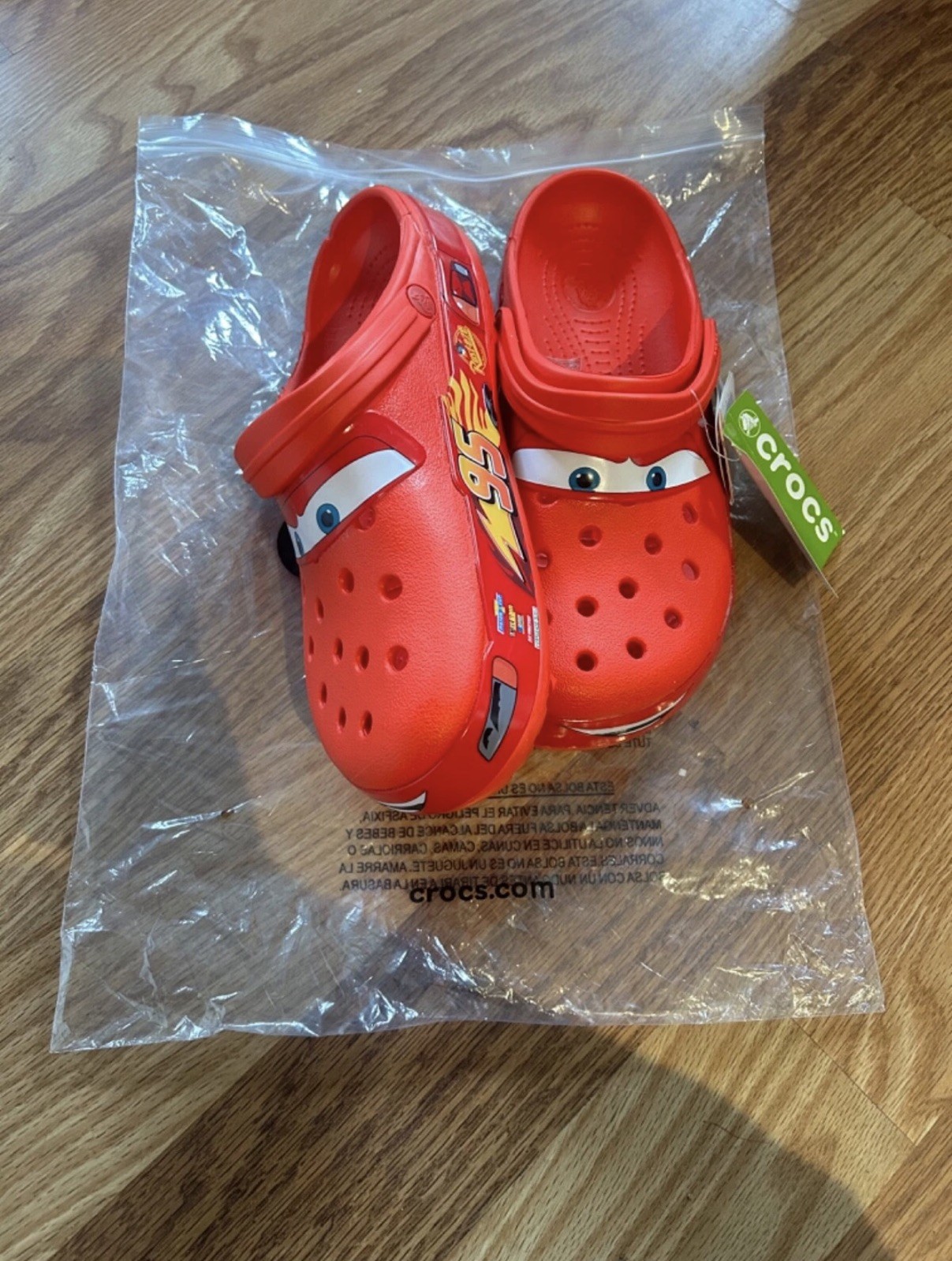 New Crocs Classic Clog Cars Lightning Mcqueen Disney Sizes 9M DONT LIGHTUP