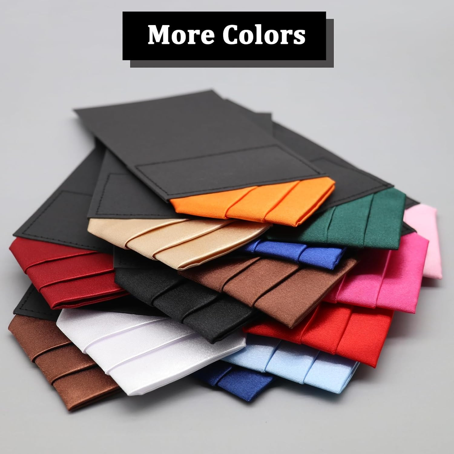 Mens Pre-Folded Pocket Squares on Card Pocket Handkerchief for Suit Accessories
