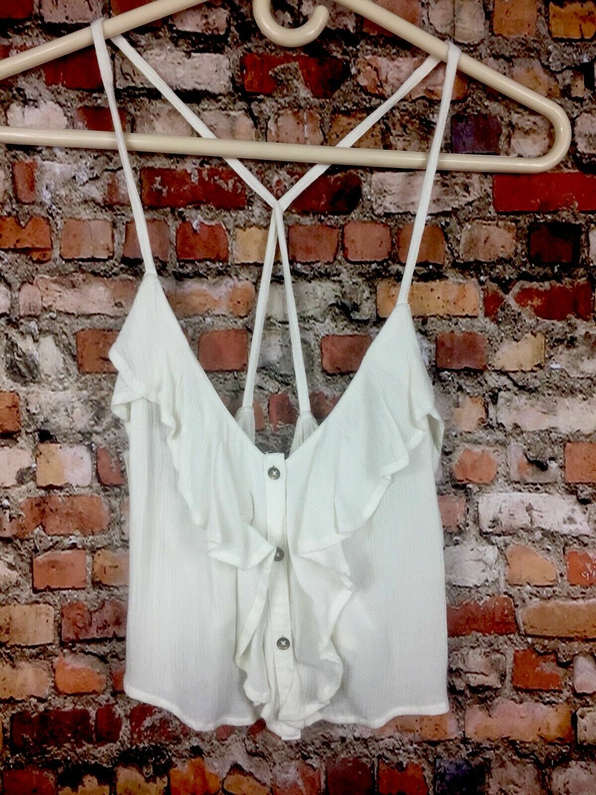 Urban Outfitters Ruffle Crop Tank Boho Balletcore Cottagecore Vintage Romantic