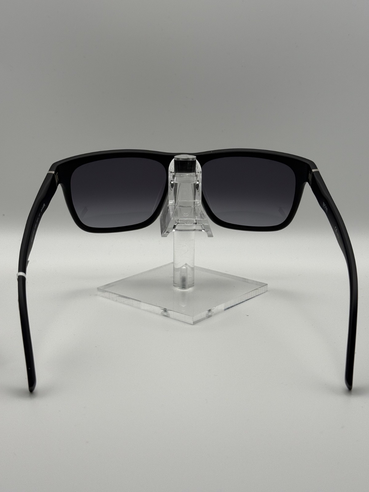 HUGO BOSS Gray Polarized Lens with Matte Black Frame Men’s Sunglasses