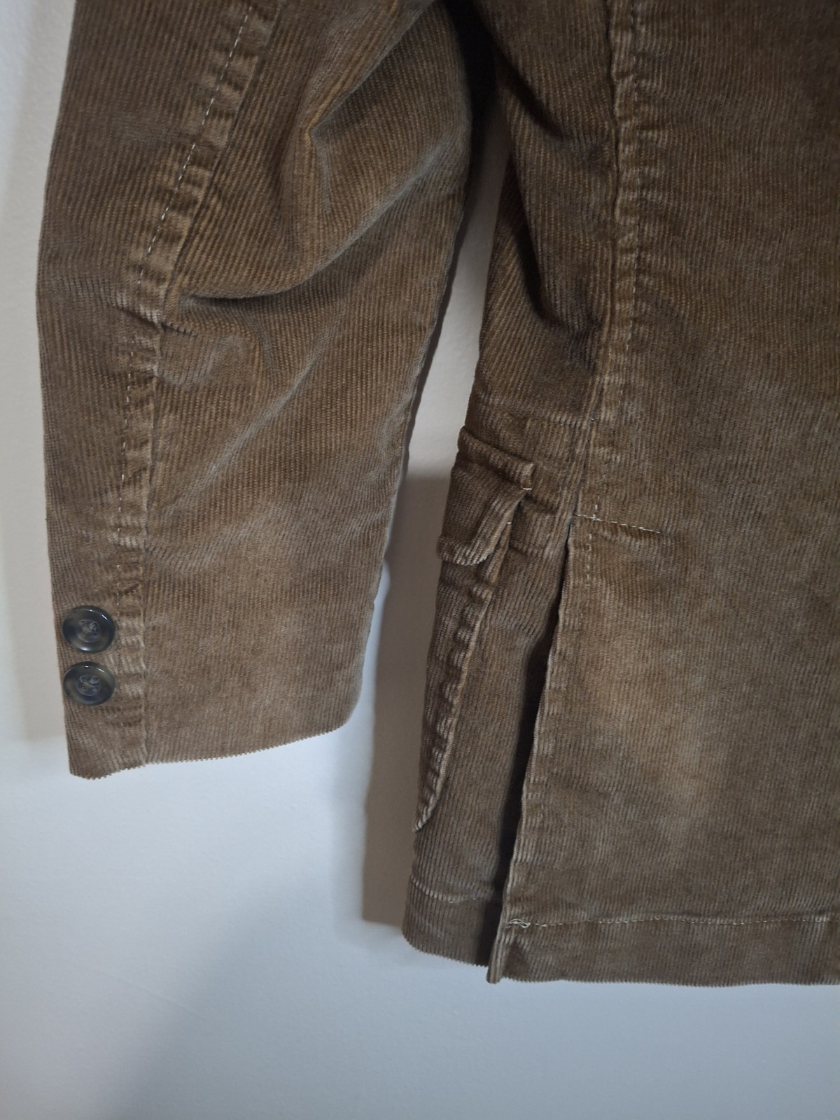 Kroon Ne-Yo Corduroy Blazer Jacket Khaki 100% Cotton NWT Size 8R Utility Pockets