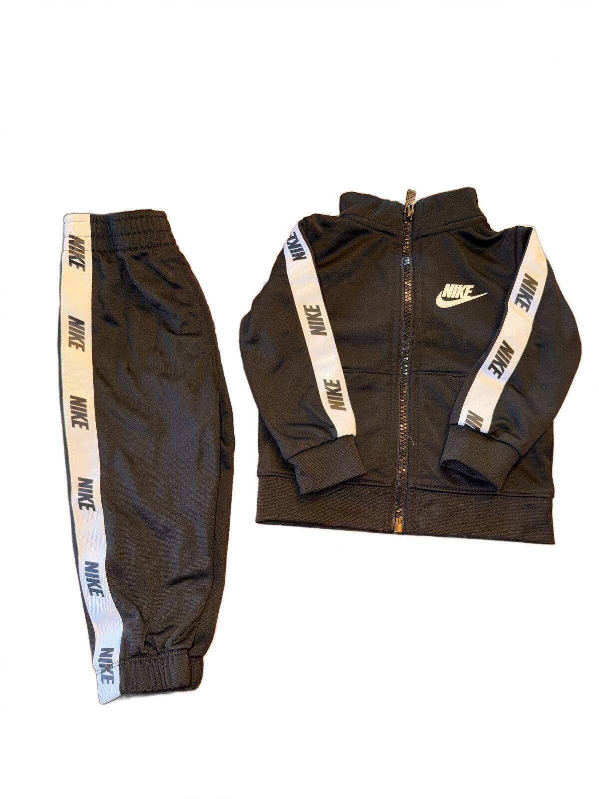 Nike Toddler 2-Piece Tracksuit Set Black/White 12M