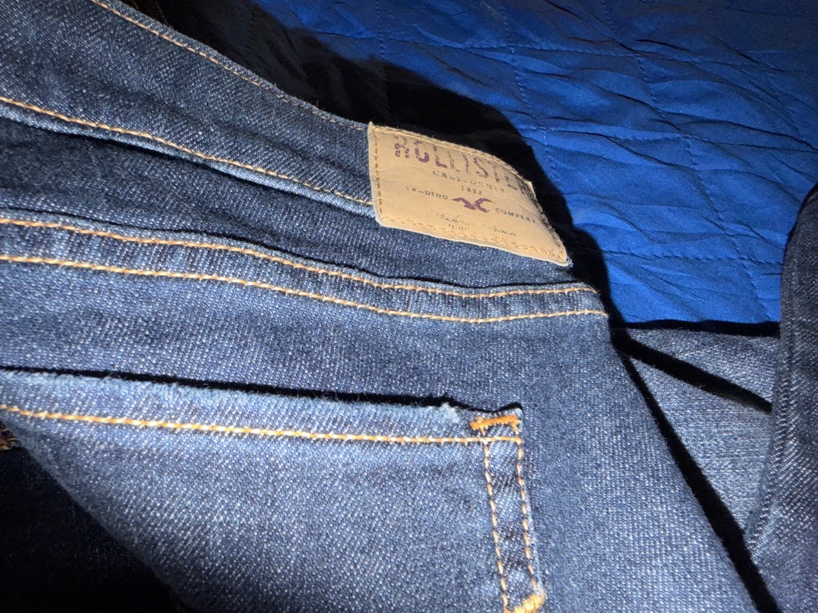 Hollister Skinny Jeans, #3E0934 Blue Denim Wash Button Fly Size 28×32