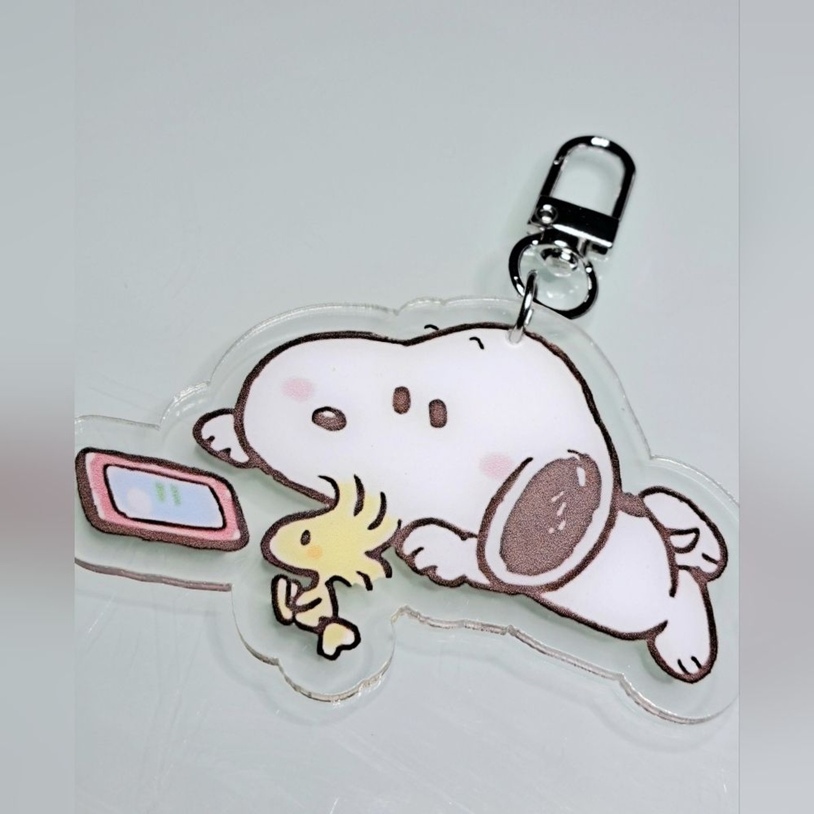 Snoopy & Woodstock Keychain Purse Backpack Charm Clip