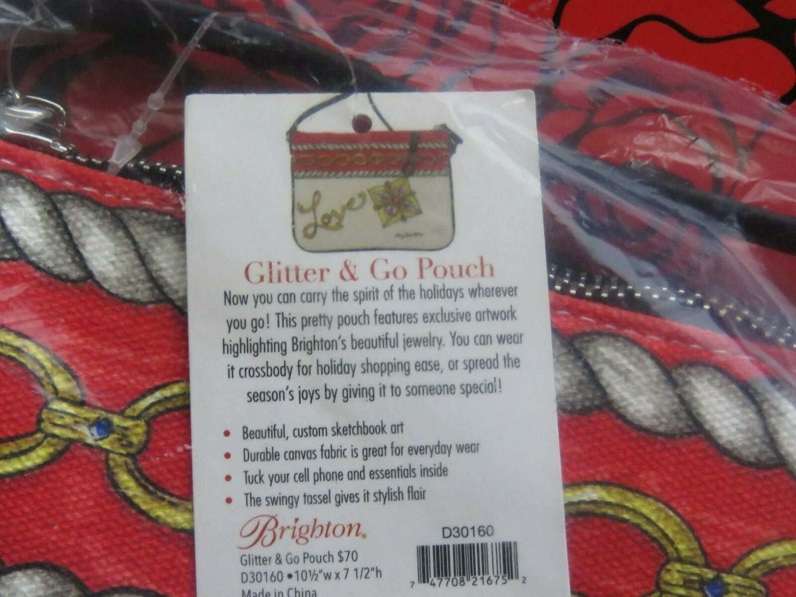 Brighton “Glitter & Go” Cross Body Pouch Purse – Jewelry Artwork – NWT – $70-NIP