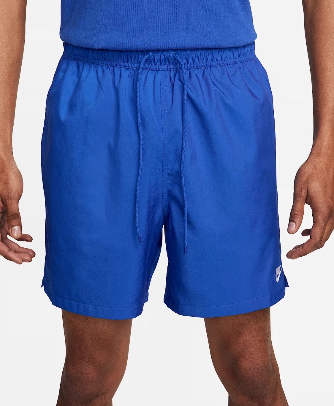 Nike Club Woven Standard Fit Mid Thigh Length Blue Shorts AR2382-480 Men Size XL