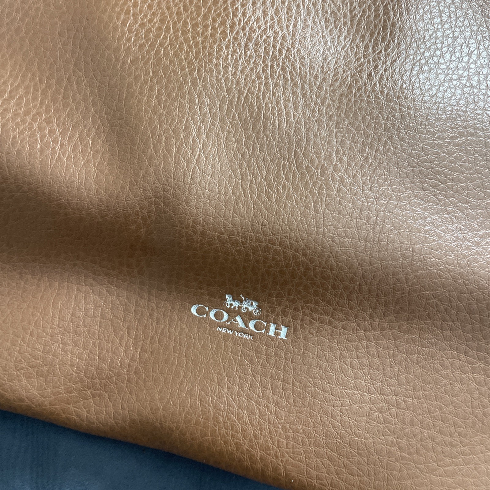 Coach Womens Derby Tote Pebbled brown Classic Office Career Daily Chic
