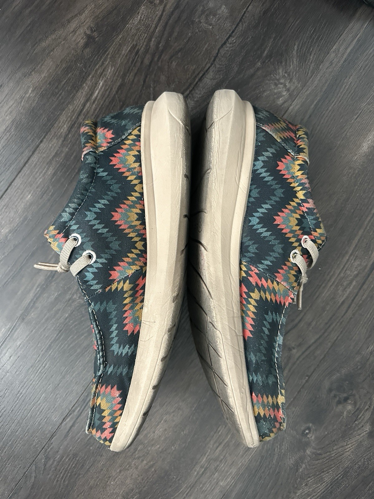 Size 12D Ariat Men’s Hilo Stretch Blue Aztec Pattern