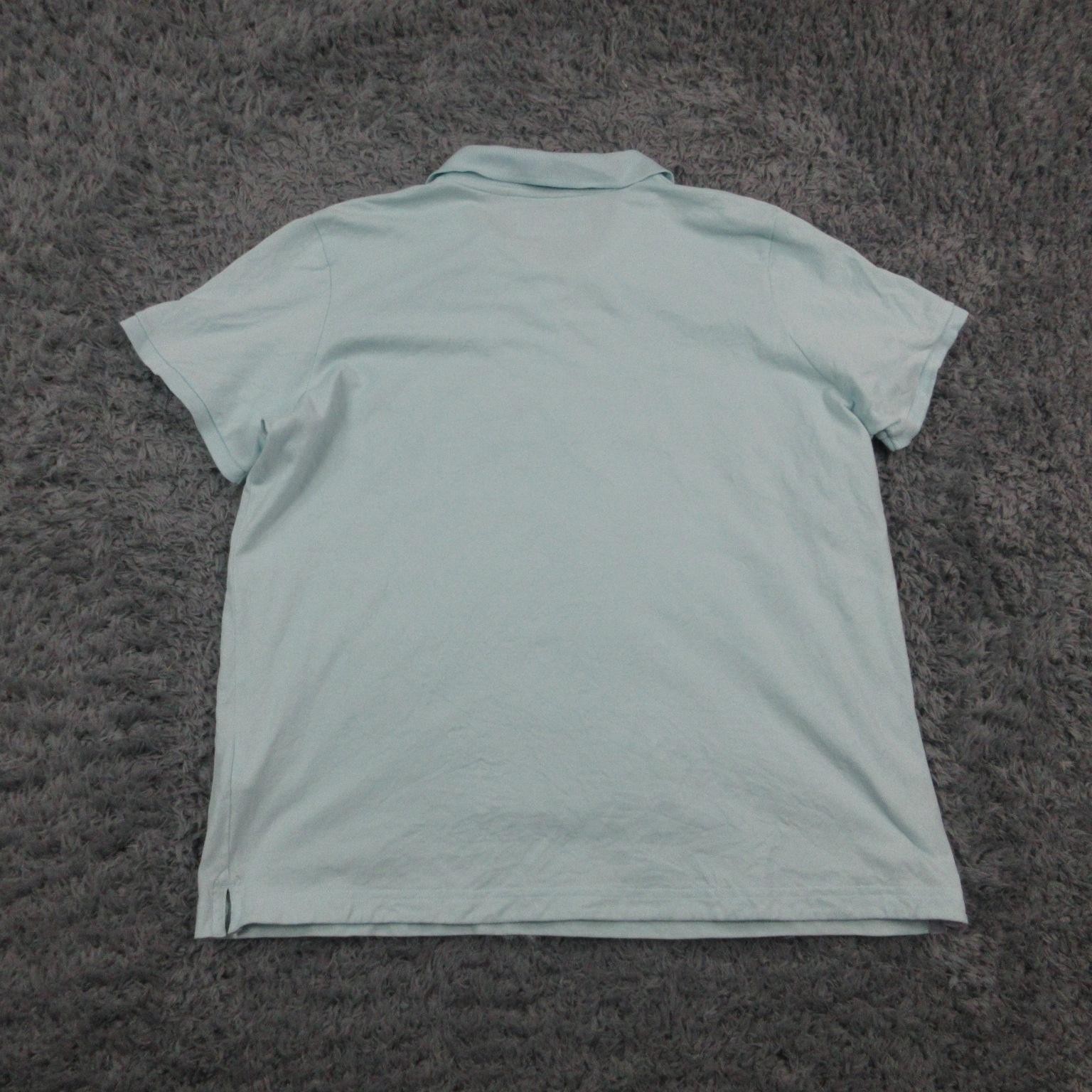 Orvis Polo Shirt Womens XL Blue Pima Cotton Stretch Casual Knit Short Sleeve