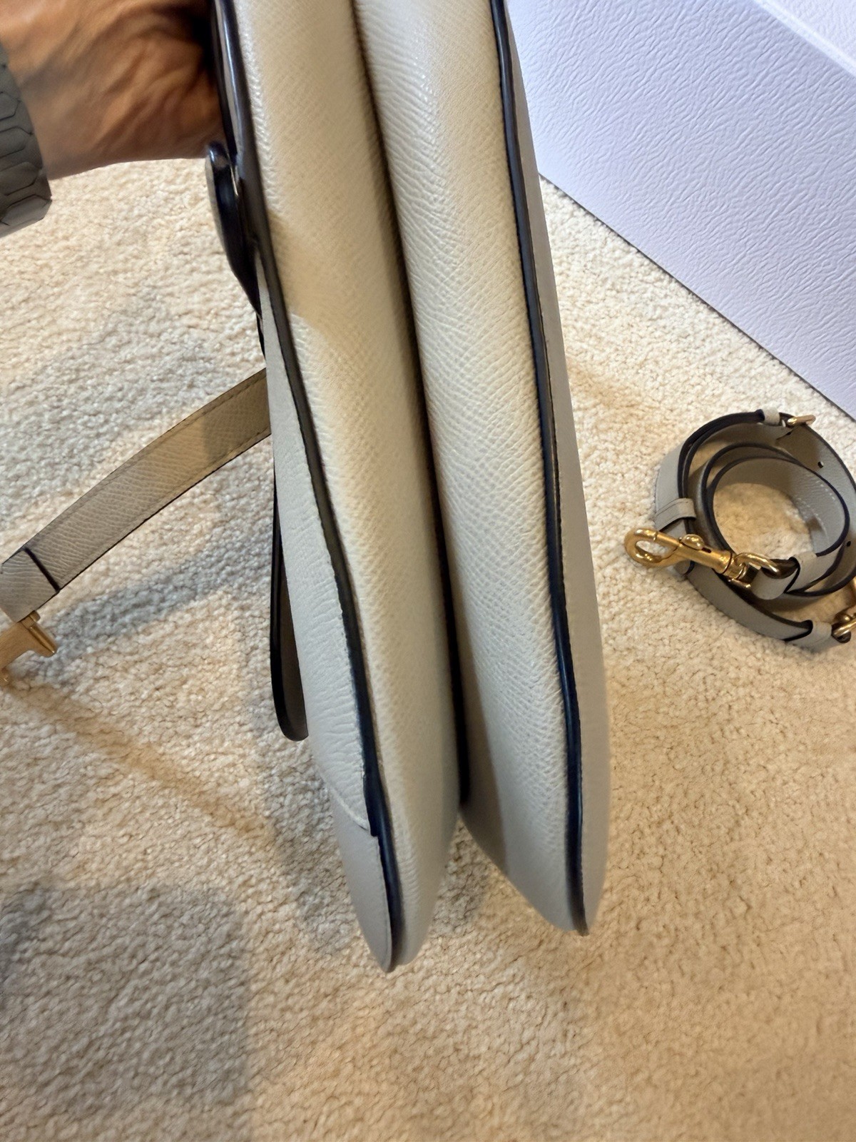 Dior Saddle Bag Medium Calfskin Leather Taupe