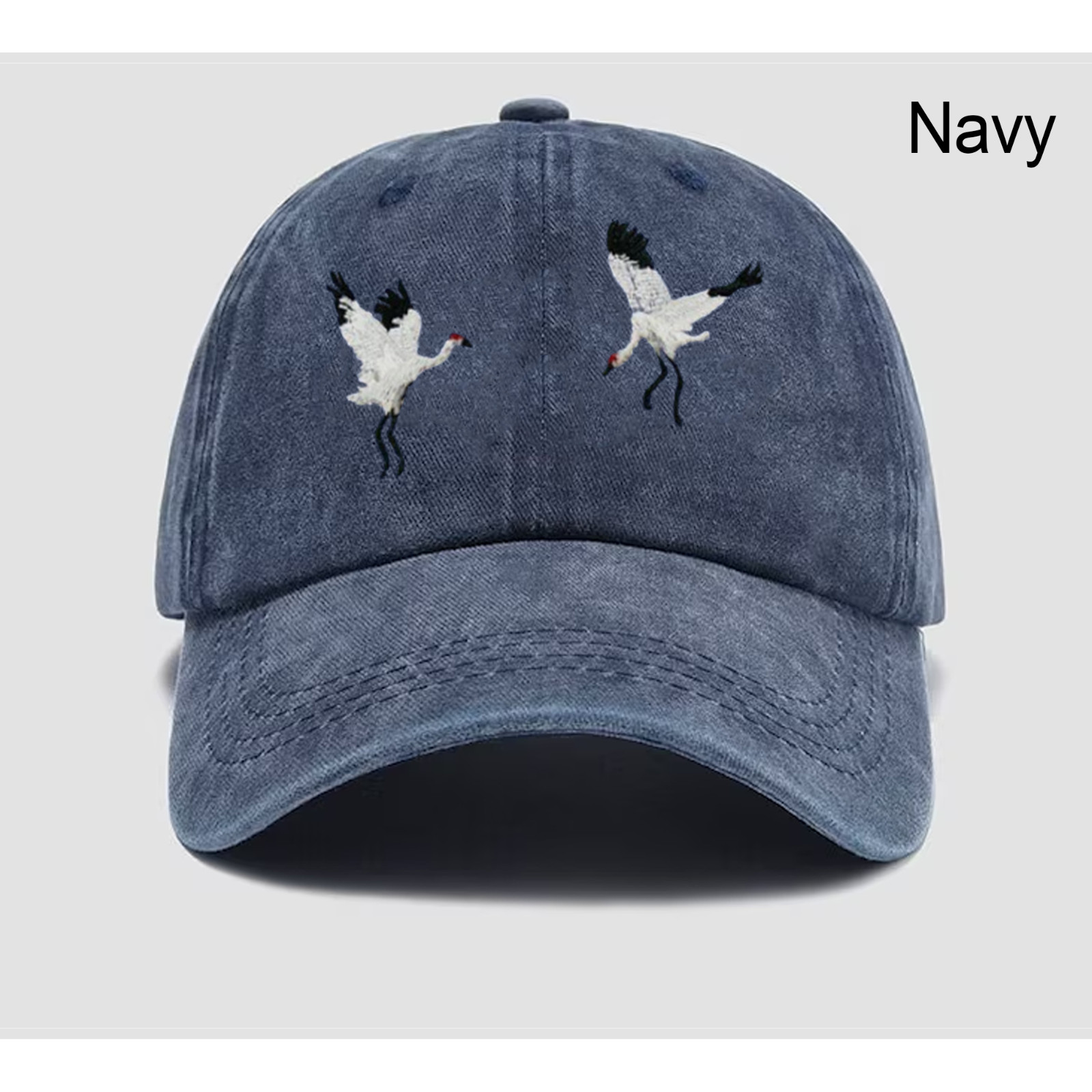 Crane Bird Embroidered Dad Hat,Wild Animal Embroidered Hat,Trucker Hat,Gift Idea