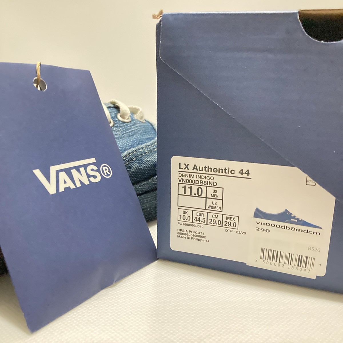 VANS PREMIUM Authentic Denim VN000DB8IND Indigo Synthetic Fiber Men Unisex Shoes