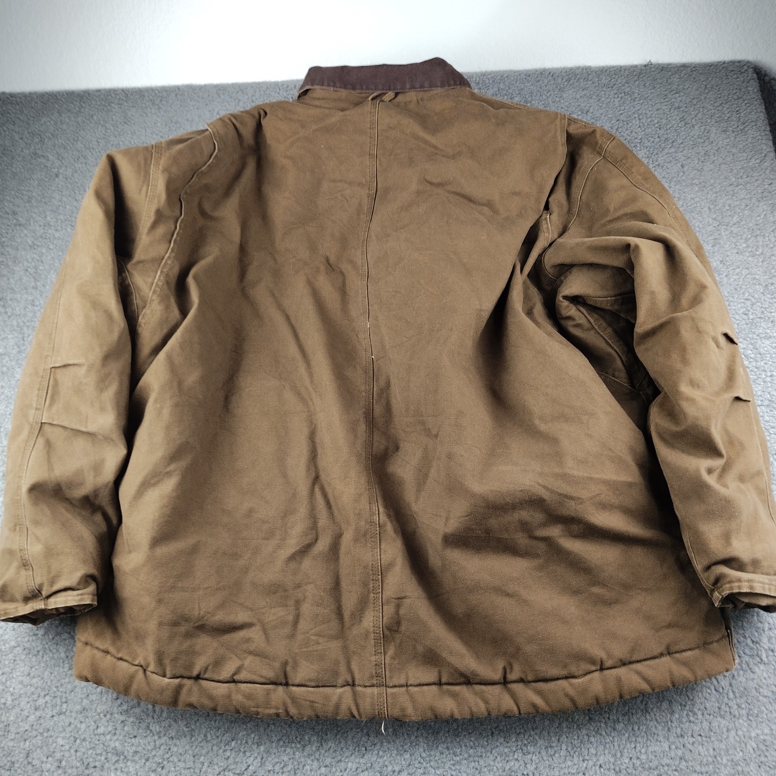Berne Canvas Chore Coat Dark Brown Insulated Quilt Lined Mens 3XL