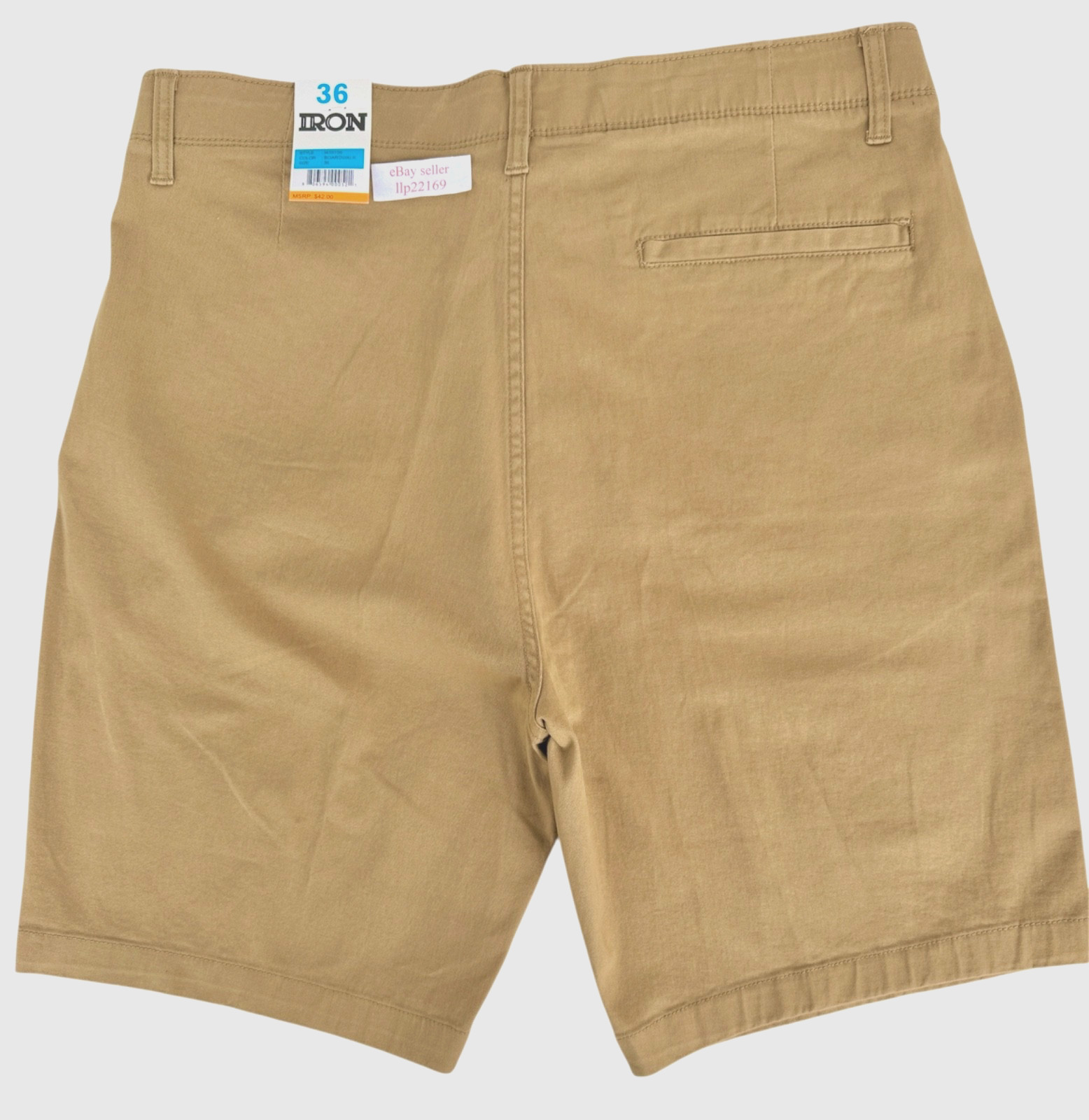 IRON CO Men’s Stretch Shorts (SIZE 36) Flex Waist Flat Front BOARDWALK New Tag!