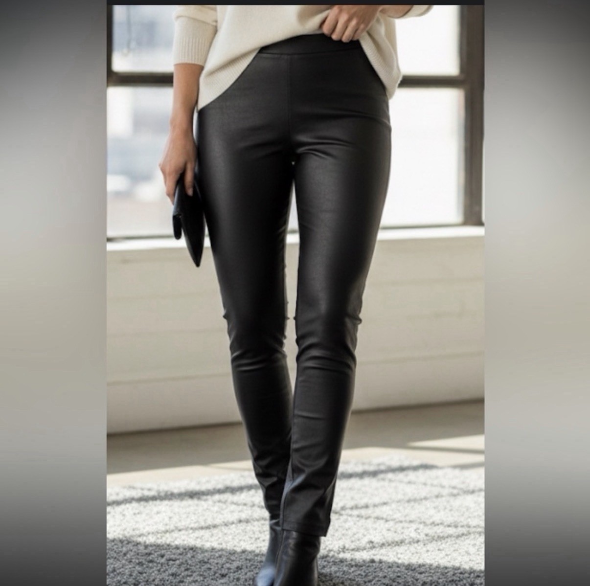 Dennis Basso Black Skinny Pants Size L