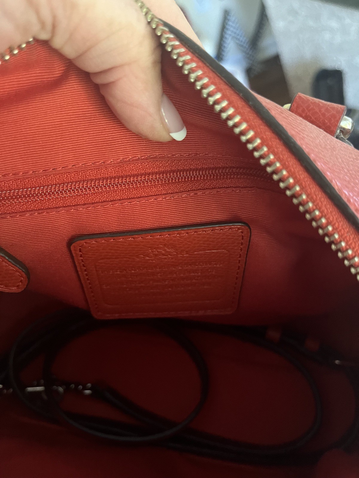 Coach Mini BENNETT Satchel In Floral Print Coated Canvas RED Crossbody