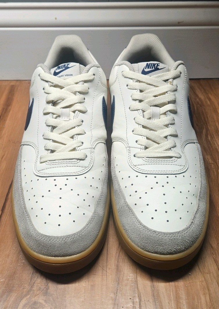 Nike Court Vision Low Sail Midnight Navy Gum Size 13
