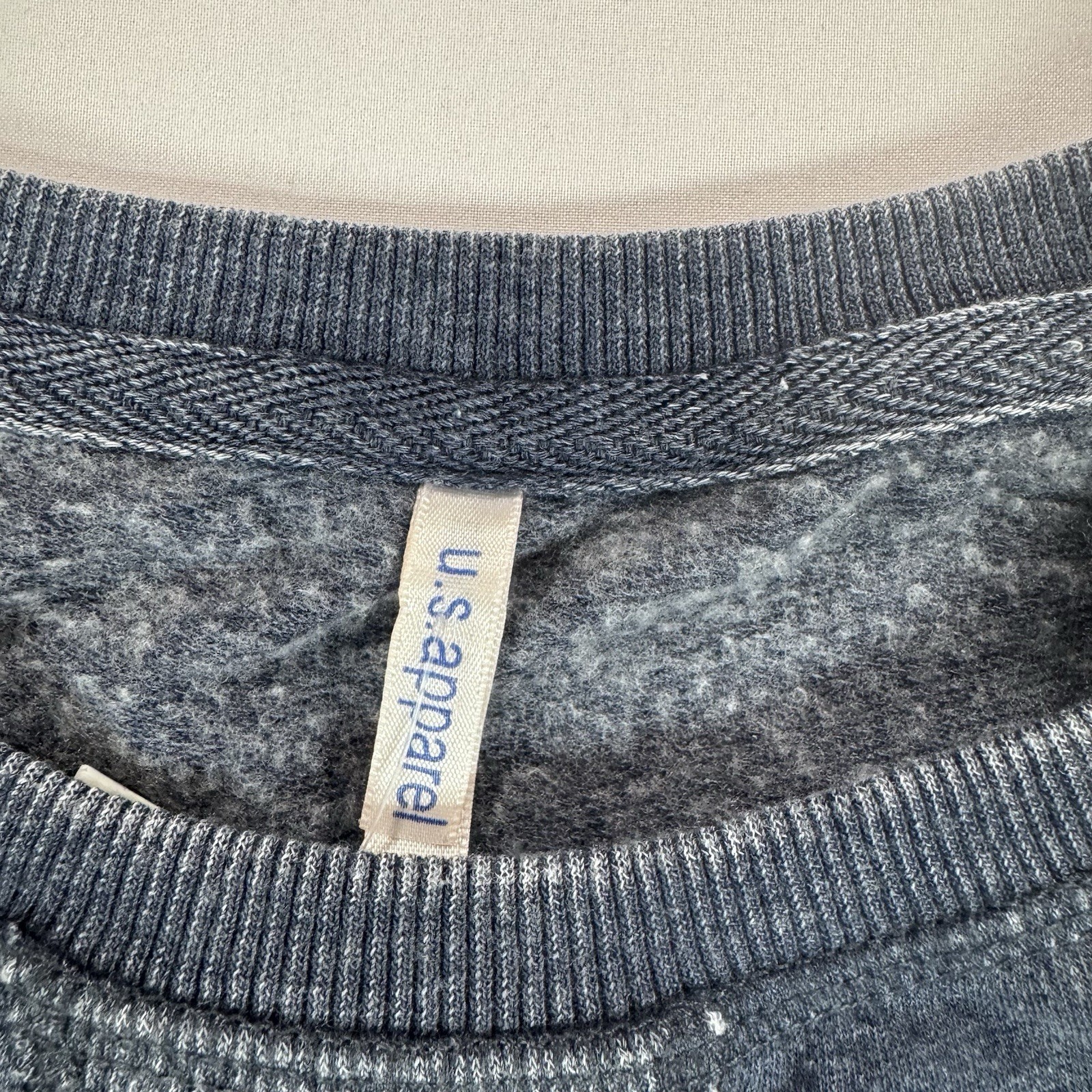 U.S. Apparel Womens Lightweight Crew Neck Sweatshirt, Blue Jean Babe, M