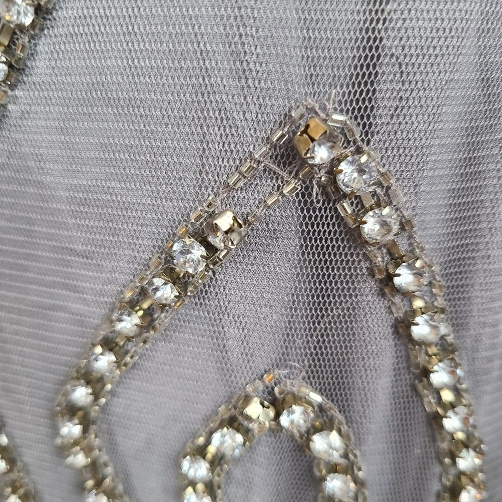 ASOS Design Size 14 Last Showgirl Silver Rhinestone Halterneck Fringed Dress NWT