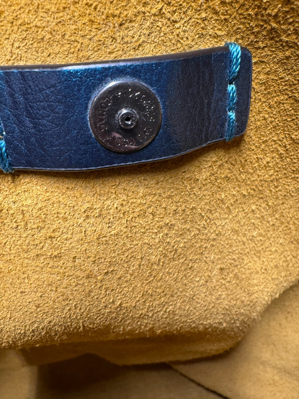 COACH Derby Tote Bag Metallic Pebble Leather Dark Teal Blue Green