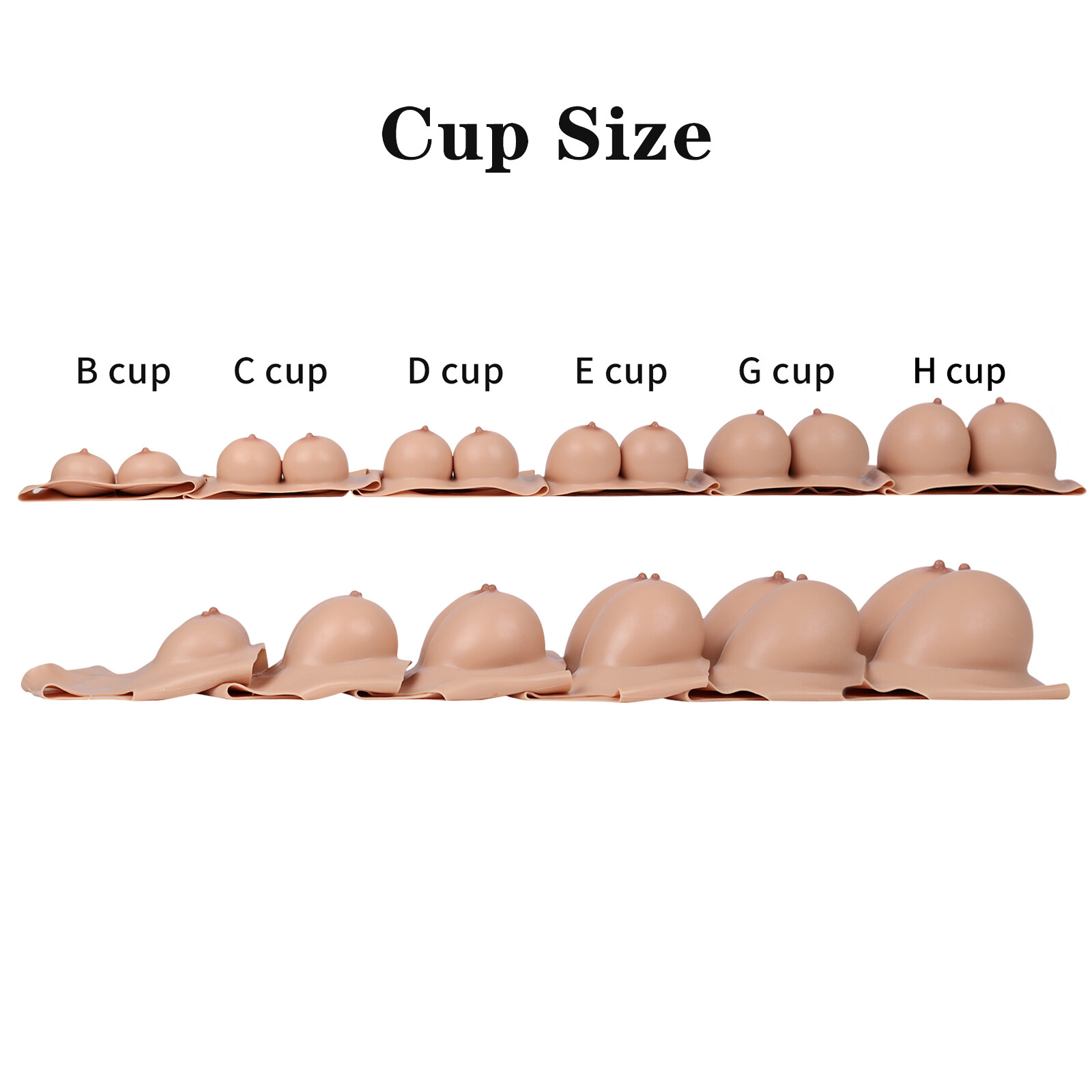Silicone Breast Forms Round Collar Fake Boos For Transgender Crossdresser Sissy