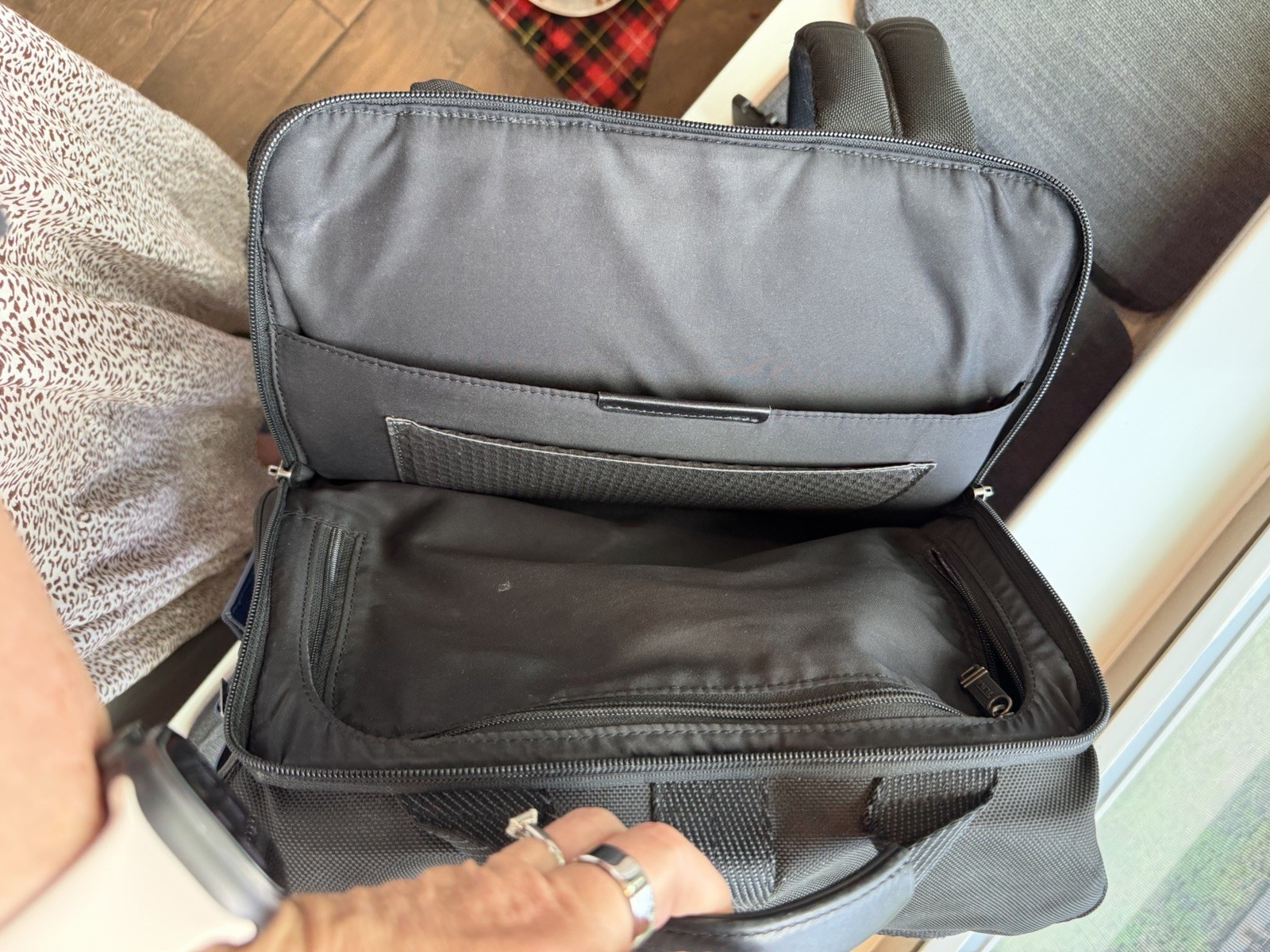 Tumi Knox Backpack Blue Camo Camouflage Pattern great for Father’s Day