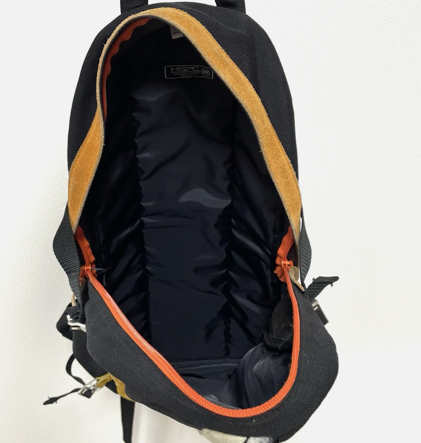 Masterpiece MSPC Backpack Bag Yellow Suede Leather Thin Made Japan RRP $339 RARE