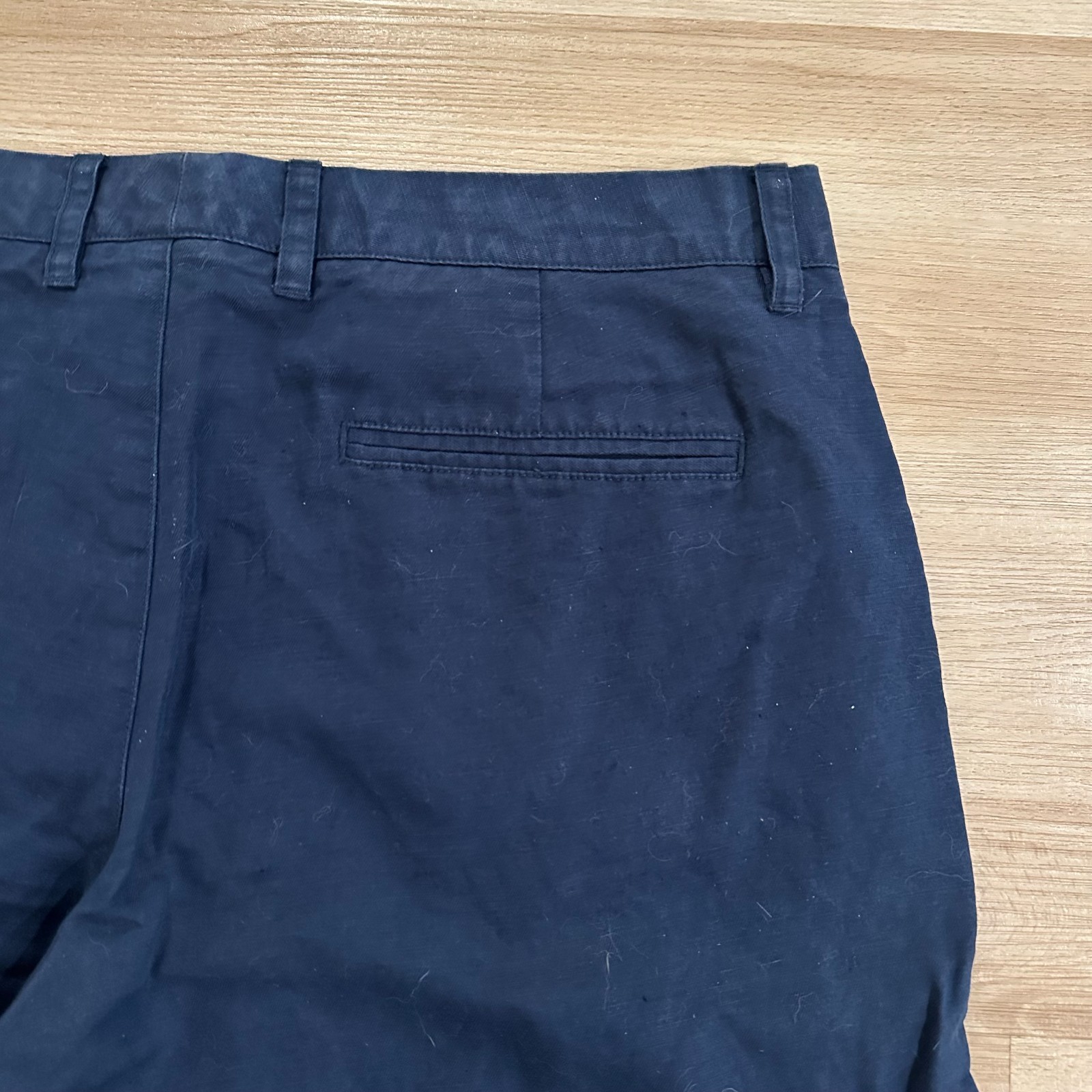 Jomers Van Wyck 10″ Navy Baird McNutt Linen Shorts, size 36, Navy
