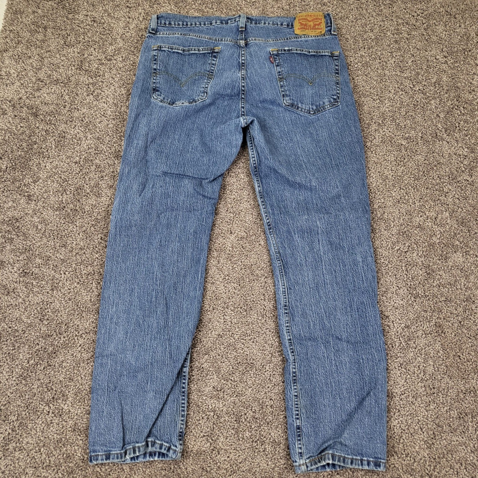 Levis 559 Relaxed Straight Jeans Mens 36×30 Blue Medium Wash Excellent Stretch