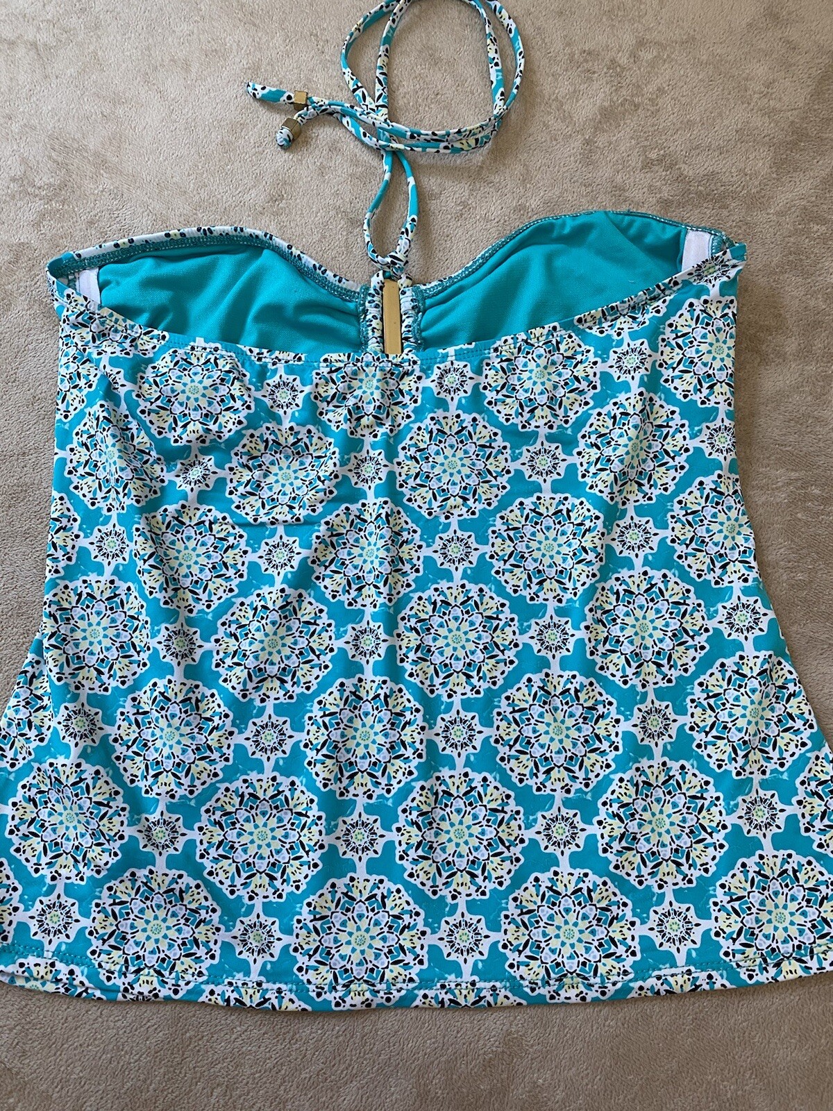 A.N.A A New Approach Womans Size 12 Tankini Top No Padding