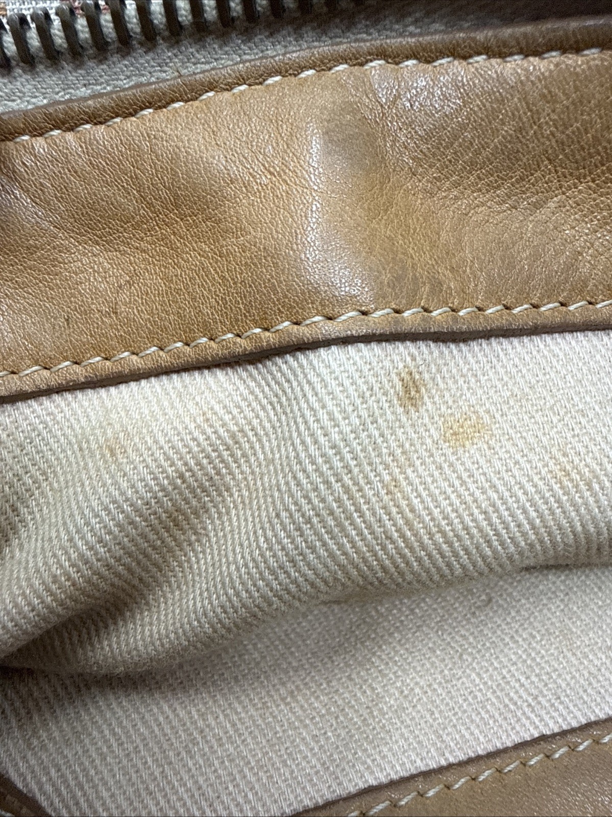 CELINE Vintage C Macadam Canvas Beige x Brown Women’s Authentic