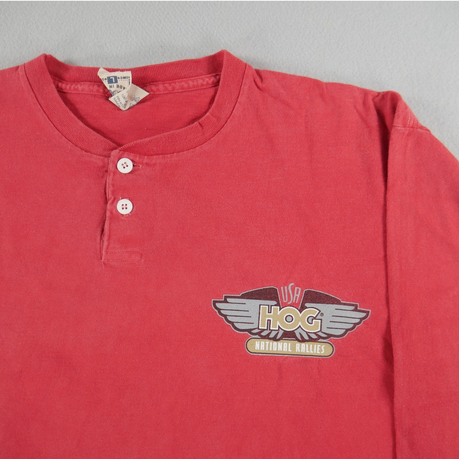 Vintage 90s Harleys Owner Group Posse Ride Long Sleeve Biker Graphic Made In USA
