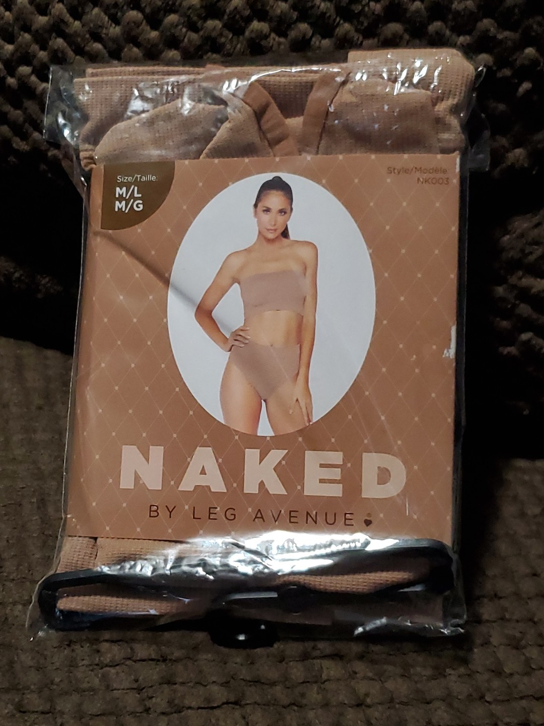 Microfiber Bandeau Bra & Panty Hosiery Lingerie New In Package Medium Large