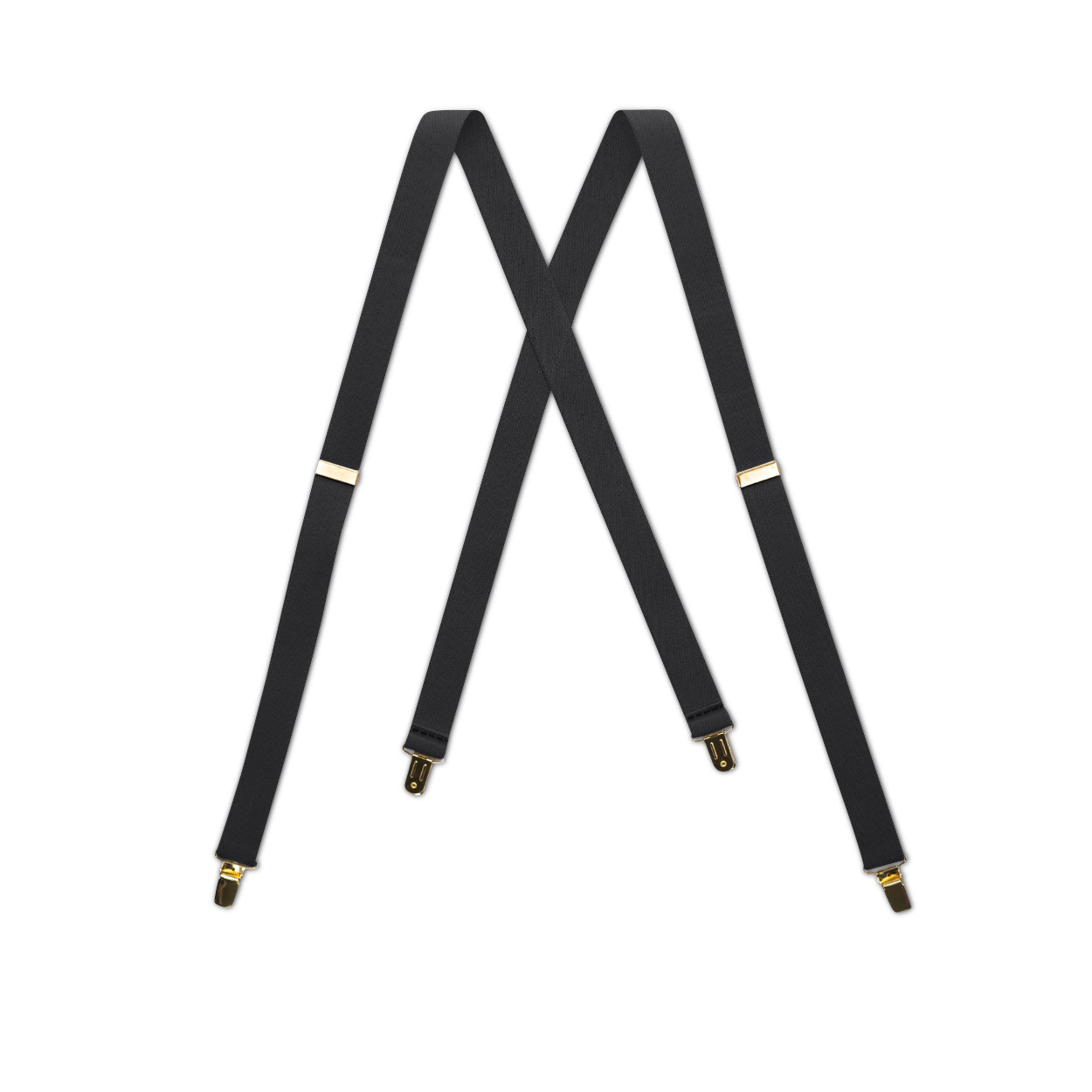 Men’s Wide Suspenders X Back Cross sewn, Clips, Snaps, Brass & Nickel, USA Made
